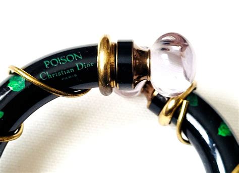 Vintage Christian Dior Poison Perfume Bottle Bracelet w/ Box